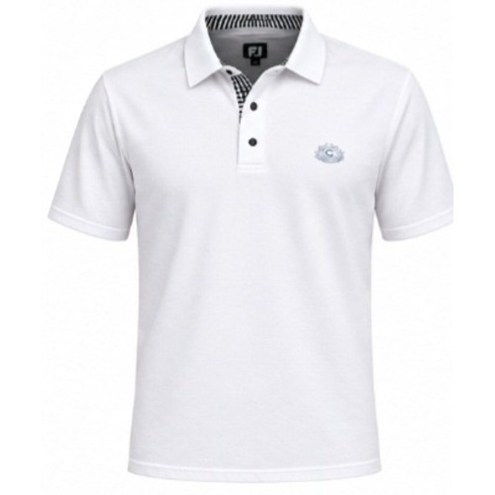 FootJoy Mens White Performance Golf Polo Shirt Short Sleeve Crest Logo 2XL